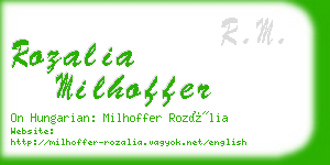 rozalia milhoffer business card